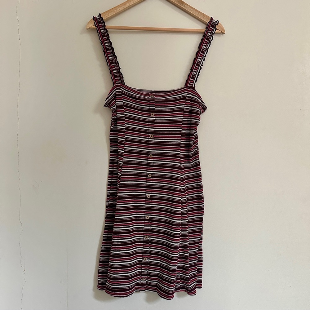 Aero Striped Ruffle Strap Dress - Picture 4 of 10